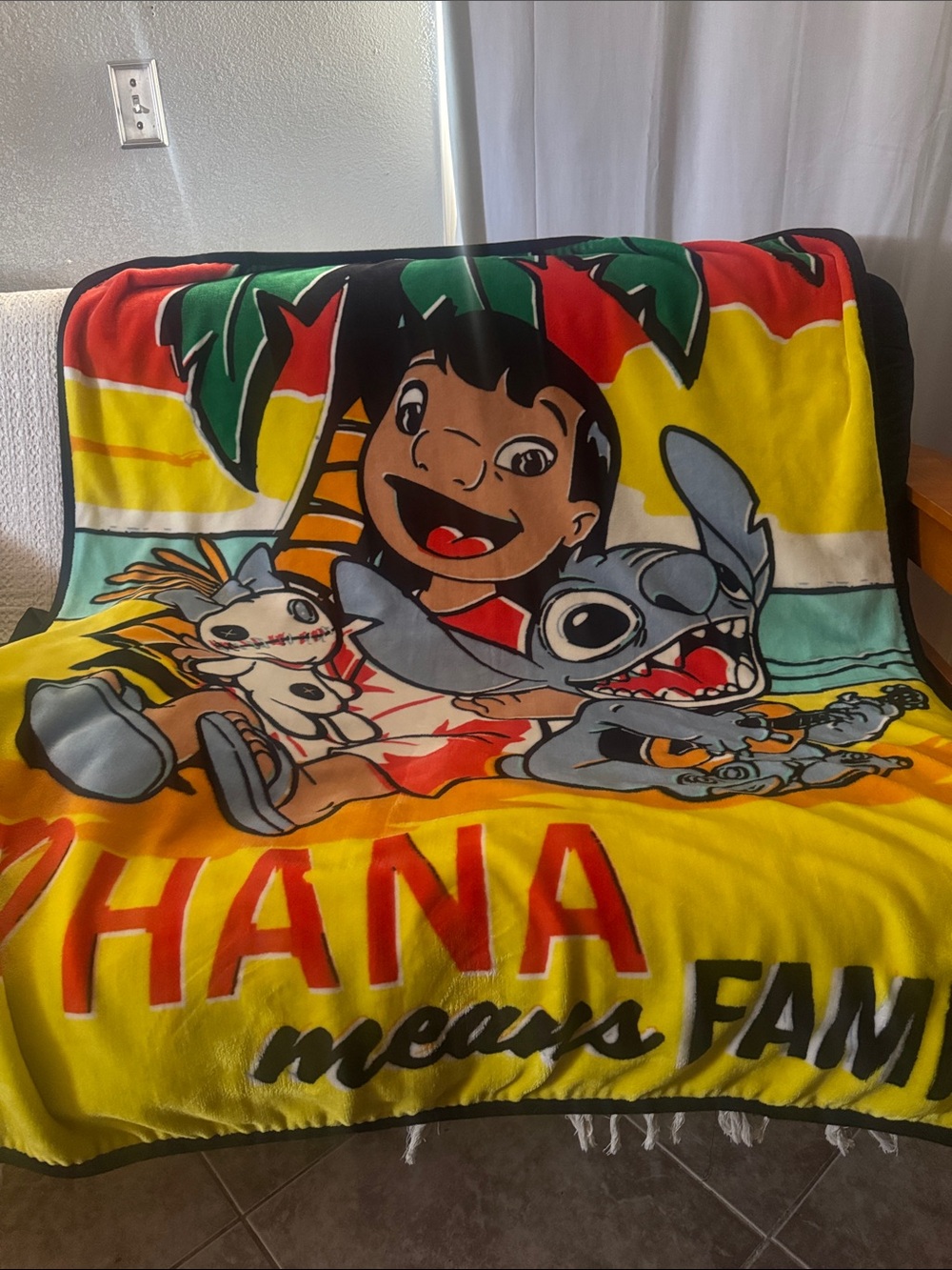 Lilo & Stitch blanket soft and warm.